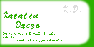 katalin daczo business card